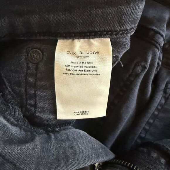 Rag & Bone High Rise Ankle Skinny Jeans - Black Women Size 26‎ School - Picture 6 of 9